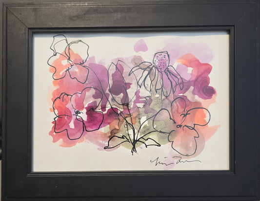 COLOR PLAY #5 RED FLOWERS - Lion Pride Art & Watercolors