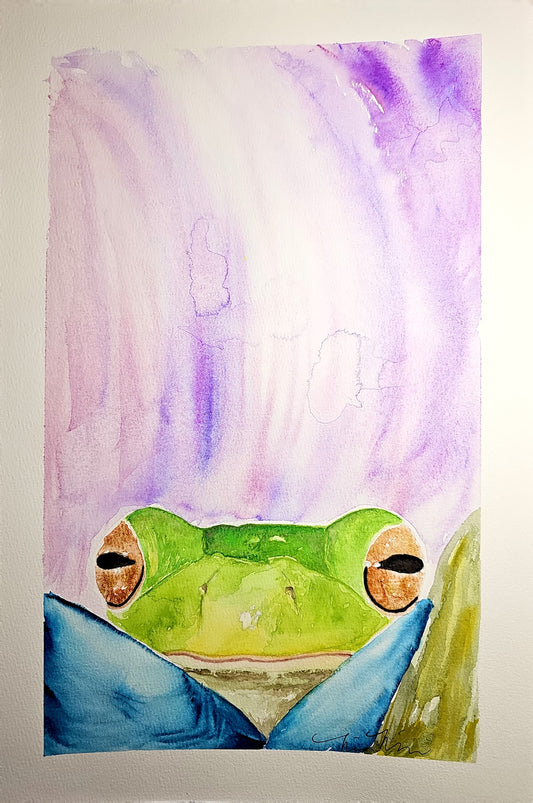 GREEN FROG - Lion Pride Art & Watercolors