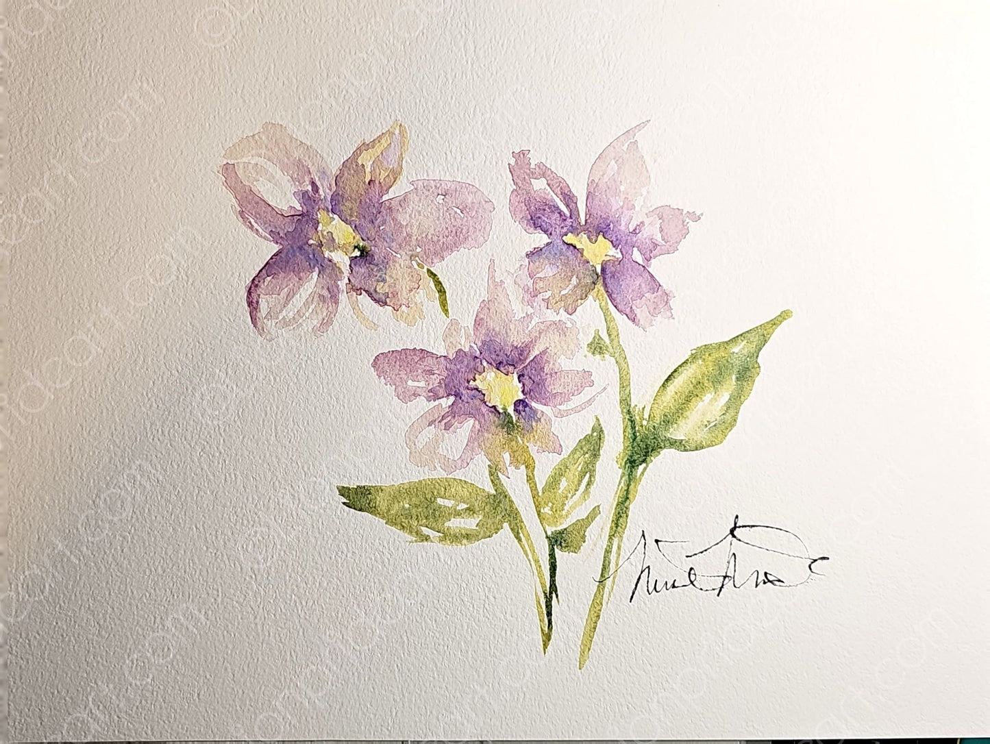 PURPLE FLOWERS - Lion Pride Art & Watercolors