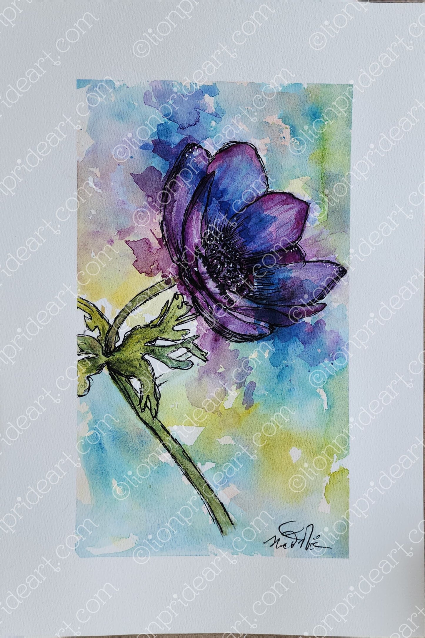 PURPLE PANSY - Lion Pride Art & Watercolors