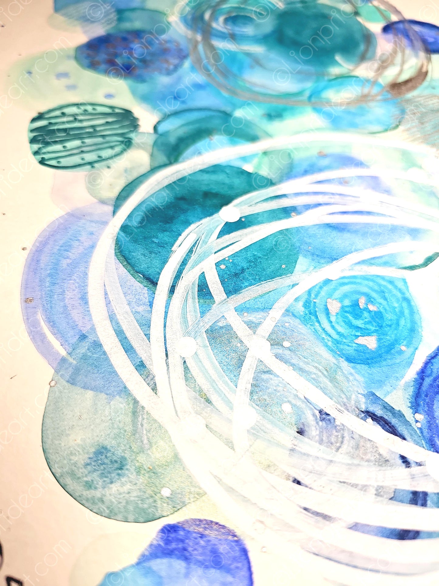 RIPPLES IN STILL BLUE WATER - Lion Pride Art & Watercolors