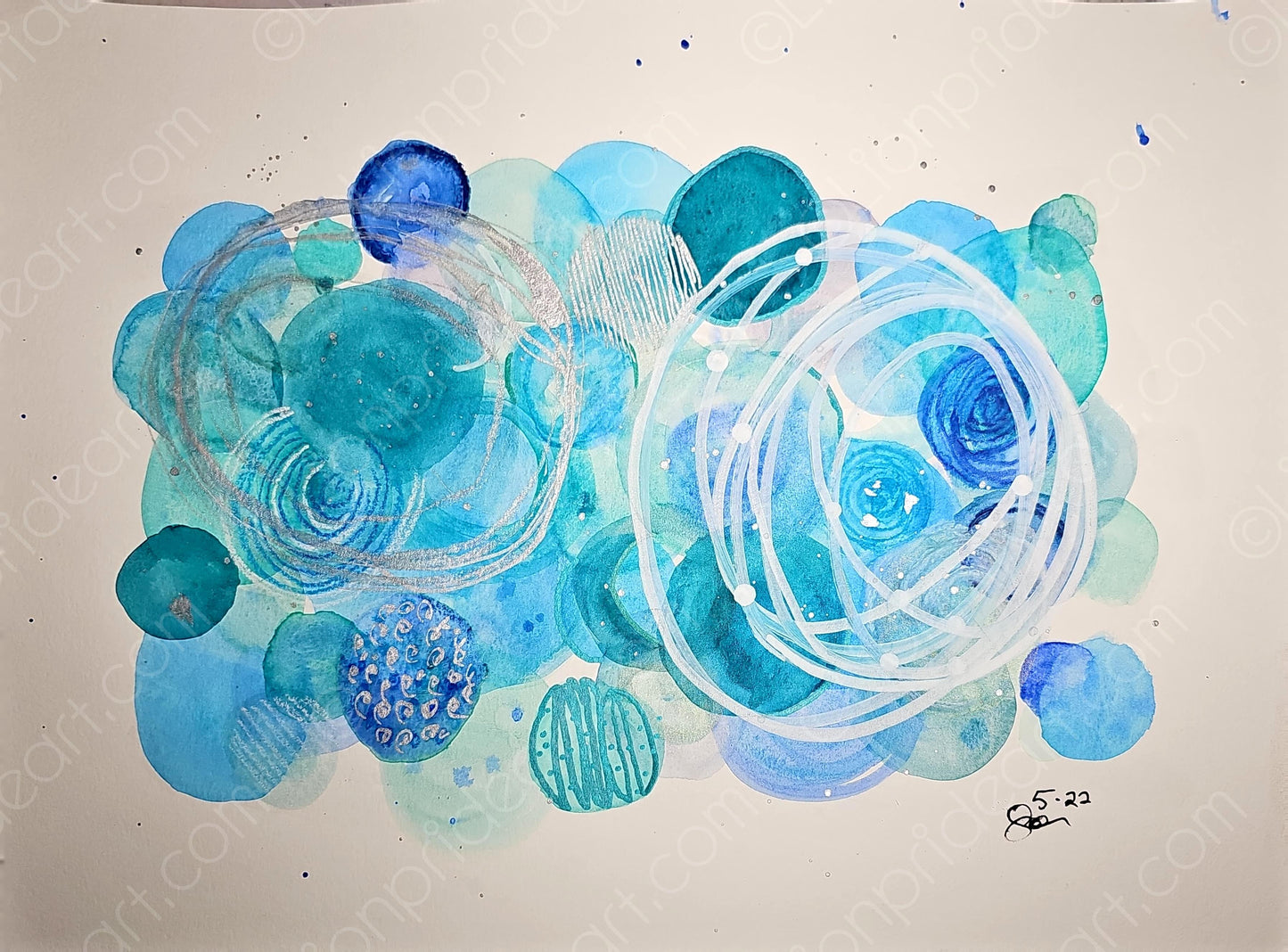 RIPPLES IN STILL BLUE WATER - Lion Pride Art & Watercolors