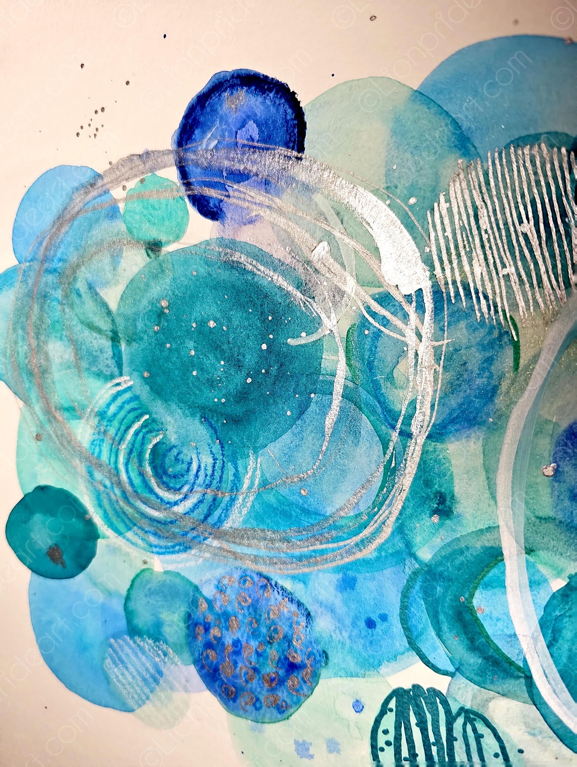 RIPPLES IN STILL BLUE WATER - Lion Pride Art & Watercolors