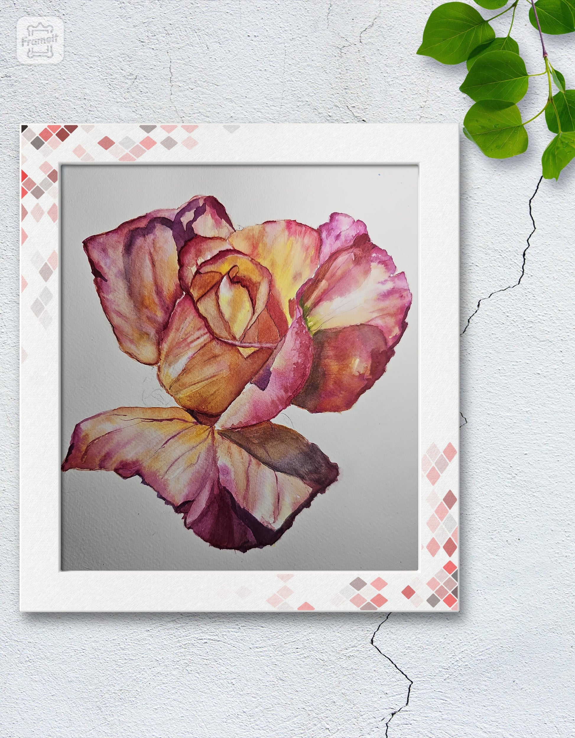 SOFT BUDDING ROSE - Lion Pride Art & Watercolors